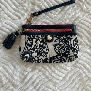 SPARTINA 449 TASSEL WRISTLET - NAVY/CREAM